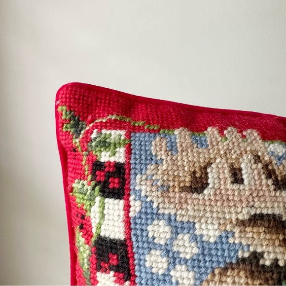 Vintage Needlepoint Pillow - Picture 4 of 9